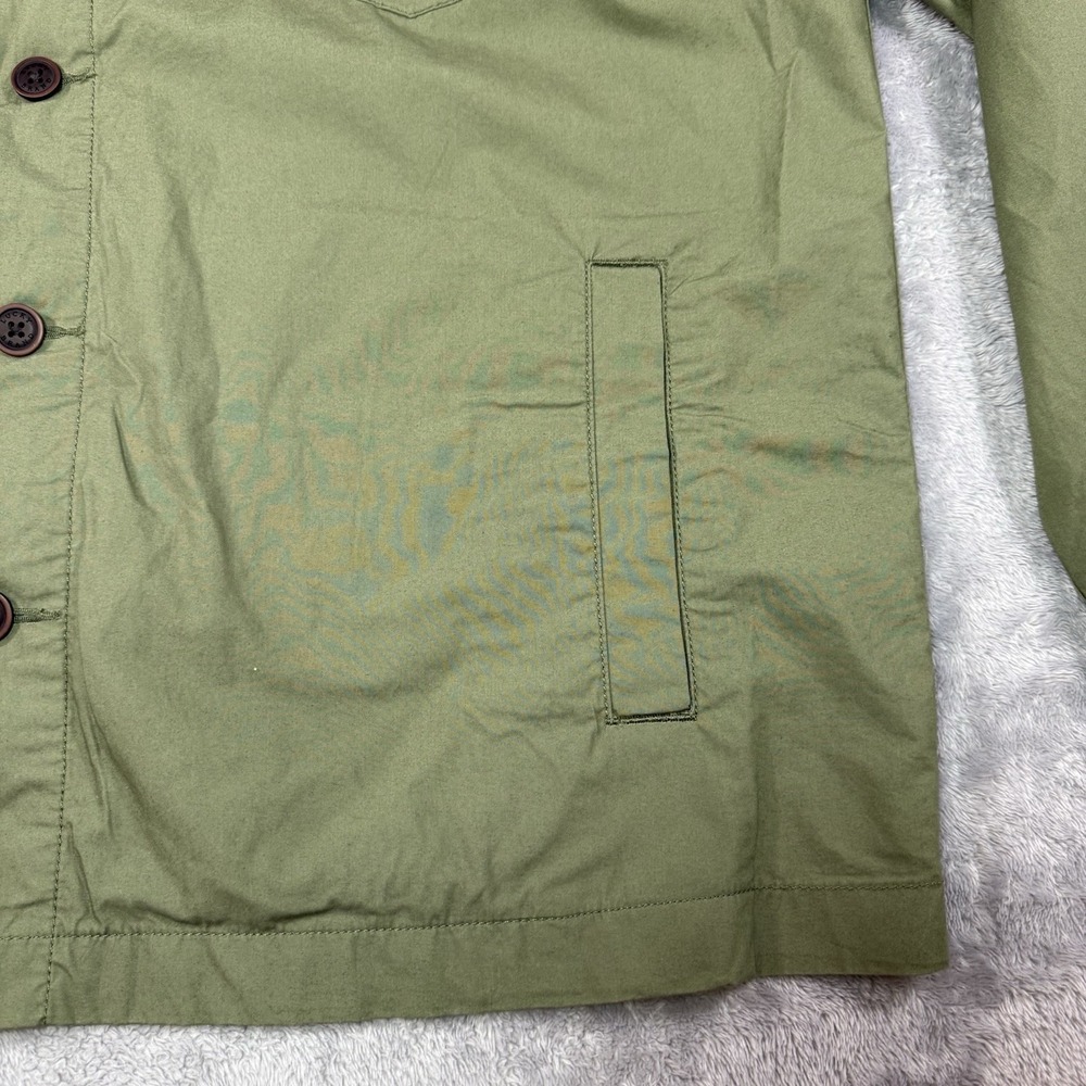 Lucky Brand Button Down Long Sleeve Shirt Jacket Shacket Sz XLarge Olive Green - Picture 9 of 11